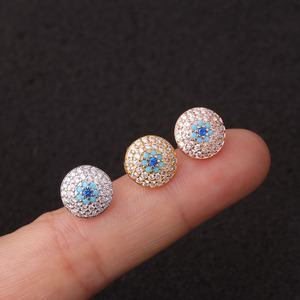 Ingrosso gioielli da donna di moda Anti-allergico cartilagine zircone Cz pietra in <span class=keywords><strong>acciaio</strong></span> inox piercing <span class=keywords><strong>chirurgico</strong></span> <span class=keywords><strong>orecchini</strong></span> - Product Image 3