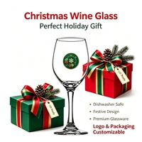 Gobelets en verre personnalisés pour cadeaux de Noël, ensemble de verres à vin rouge et à champagne