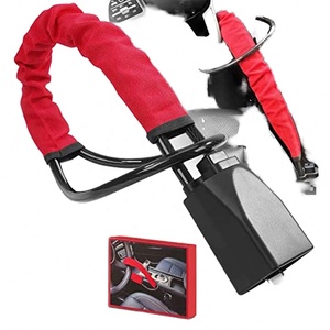 <span class=keywords><strong>Bloccasterzo</strong></span> <span class=keywords><strong>Antifurto</strong></span> in Acciaio Giallo con 2 Chiavi e Blocco Cintura di Sicurezza per Camion, SUV, Furgoni, Camper e Accessori - Product Image 2