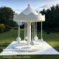 Manège et balançoire double style pour enfants, équipement de jeu souple, carrousel rotatif pour événements, fêtes et centres commerciaux