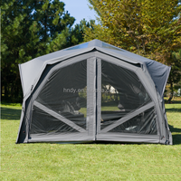 Nouvelle tente dôme gonflable noire à double couche, imperméable quatre saisons, portable pour le camping en plein air, la plus vendue