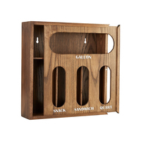 Boîte de rangement en bois massif design personnalisé avec couvercle creux, organisateur multi-compartiments, boîte en bois pour bureau et cuisine