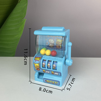 Jeu de machine à sous miniature à manivelle, motif cochon de dessin animé mignon, interactif et éducatif, pour petit bureau