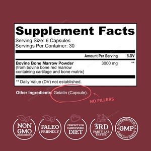 Cápsulas de Médula Ósea Deshidratada de Animales Alimentados con Pasto, Fabricación por Contrato, Antienvejecimiento, Apoyo para las Articulaciones, Etiqueta Personalizada - Product Image 5