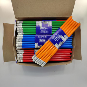 Lápiz Redondo HB de 7 Pulgadas de Alta Calidad con Borrador, Logotipo Personalizado, Precio Bajo, Juego para Material Escolar y Papelería de Primaria - Product Image 2