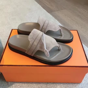 Zapatos de Diseñador de Lujo para Hombre, Chanclas de Playa para Exteriores, Pantuflas de Cuero PU para Mujer, Sandalias Planas, Zapatos Casuales para Caminar - Product Image 5