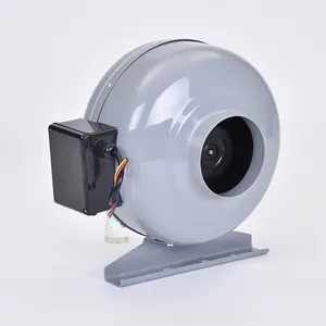 Dc 160Mm 24V Borstelloze Inline Duct Fan Centrifugaal Ventilatorpijp Type Uitlaat Centrifugaal Ventilator Met Behuizing