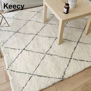 Tapis nordique blanc en peluche pour porte et velours, moquette de chambre à coucher, de salon, grand - Product Image 2