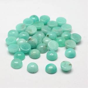 Cabochons d'amazonite précieuse de qualité supérieure 100% Amazonite naturelle ronde dos plat pierres précieuses en vrac pour la fabrication de bijoux utilisation OEM en vrac - Product Image 3
