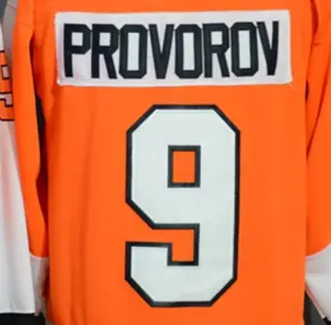 费城 Ivan Provorov 橙色最好的缝合国家曲棍球球衣