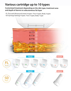 מכשיר יופי Seaheart Dual Handle 2 ב-1 Hifu <span class=keywords><strong>Rf</strong></span> לטיפולי פנים, עיניים וגוף עם מחסניות 12D נגד הזדקנות, להידוק העור והרמת פנים - Product Image 2