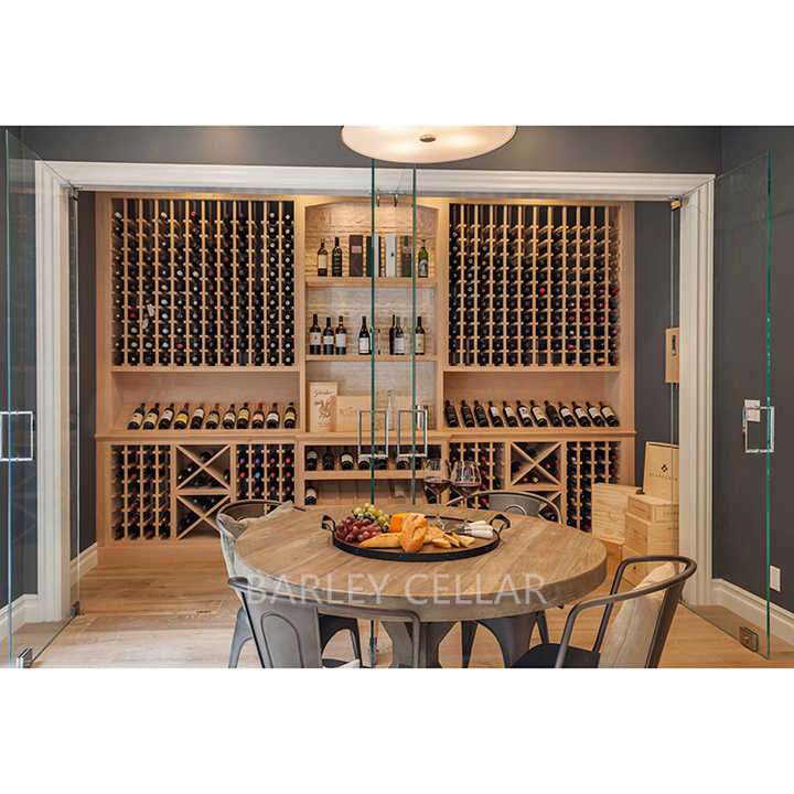 View of BARLEY Custom Made Step-in Electric Freestanding Wine Cellar with Room ...