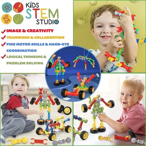 125 pezzi di assemblaggio fai <span class=keywords><strong>da</strong></span> te Set di raccordo con scheletro per costruire blocchi di costruzione per bambini Kit di costruzione con scatola di immagazzinaggio - Product Image 2