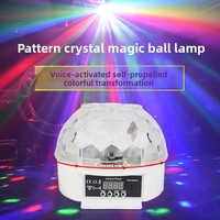 Nouvelle Lampe LED KTV à Effet Boule Magique, Lumière Stroboscopique à Motifs, Télécommande à Activation Vocale, Couleurs Rouge/Vert/Bleu pour la Maison, la Scène DJ