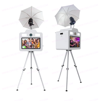 Cabine photo Mirror Me Booth avec écran tactile de 21,5 pouces et éclairage d'appoint pour prendre des photos