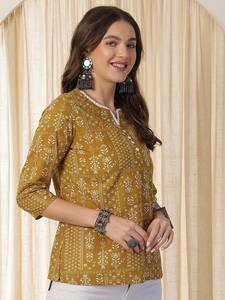 TOP línea A estampado floral para mujer - Product Image 4