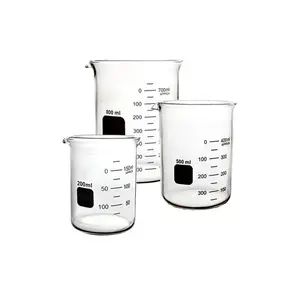 Fornitura di 50 100 250 500 1000 bicchiere in vetro borosilicato da 25 ml bicchiere ad alta temperatura per ispessimento del vetro per laboratorio