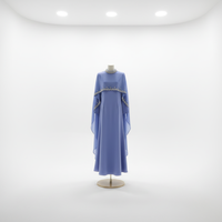 Nouvelle Collection 2026 – Abaya Modeste d'Été en Polyester, Style Dubaï, avec Pompons, Couleur Unie, Longue Manche, Longueur Ras du Sol