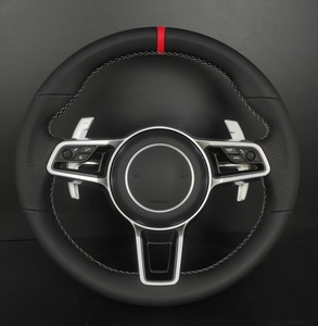 Volante Personalizado OEM/ODM para <span class=keywords><strong>Porsche</strong></span> Cayenne Cayman, Venta al por Mayor, Fibra de Carbono y Cuero para Palancas de Cambio - Product Image 1
