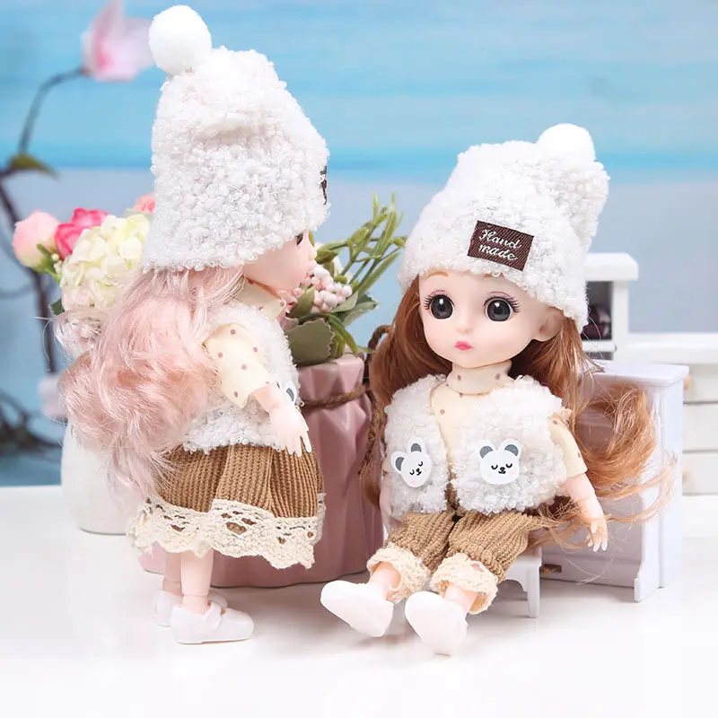 LEMON boneka putri BJD 1/12 16cm, dengan pakaian dan sepatu tokoh sambungan dapat digerakkan, koleksi Model hadiah ulang tahun Natal untuk bayi