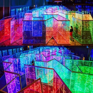 <span class=keywords><strong>Jeu</strong></span> de labyrinthe miroir coloré et attrayant pour le divertissement en intérieur, <span class=keywords><strong>jeu</strong></span> de parc d'attractions à vendre - Product Image 1