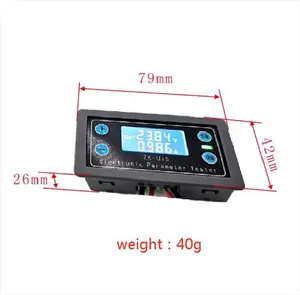 ZK-UI5 DC5-38V Battery Tester Voltmeter Ammeter Load Monitor Charger Tester Power Capacity Meter Charge Discharge Controller