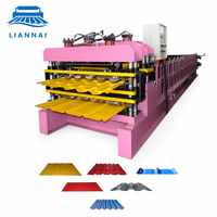Machine de formage à froid pour tôles de toiture à double couche en acier galvanisé profilé, équipement de production de tuiles de toit