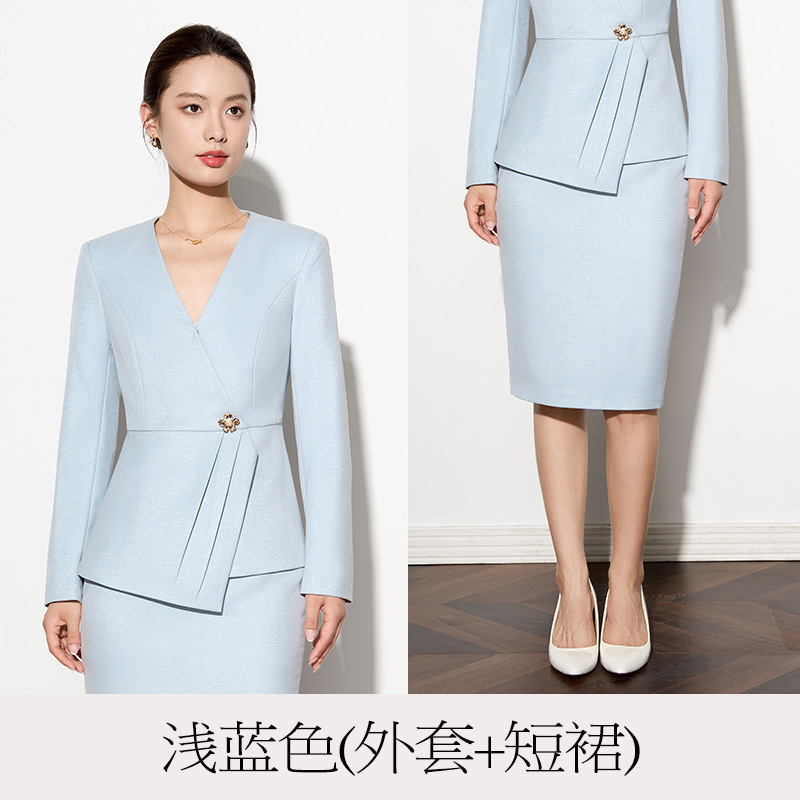 Light blue suit skirt