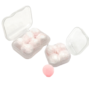 WEJUMP CEピンクカスタマイズカラーボックス包装防水ワックスコットン聴覚保護水泳と睡眠快適耳栓 - Product Image 1