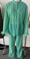 Nouvelle Collection 2025 – Ensemble 2 Pièces Femme : Haut à Manches Longues et Col Montant en Plumes, Couleur Unie, Tendance Décontractée, en Polyester/Coton Antistatique