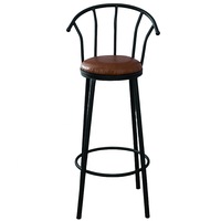 Chaise de bar légère luxe ménage style industriel designer haute barre en fer forgé îlot de table tabouret de bar américain