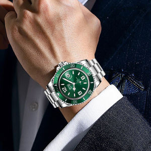 Relojes de Lujo para Hombre, Esfera <span class=keywords><strong>Grande</strong></span>, Acero Inoxidable, Reloj de Vestir de Negocios, Analógico de Cuarzo con Fecha, Resistente al Agua, Luminoso, Reloj de Pulsera para Hombre - Product Image 3