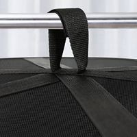 Séchoir à herbes pliable en nylon à 8 couches, en forme de U, avec pochette de rangement à fermeture éclair et crochet, panier suspendu pour sécher les plantes