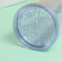 Tasse de glace cassée créative d'été HYRI-PC-010, petite tasse de paille en plastique fraîche double tasse de mode de jus de boisson froide tasse d'eau