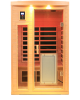 Sauna de Infrarrojos Lejanos Eléctrica Moderna para Ocio, con Ventanas Transom para Privacidad en Dormitorio, Sala de Estar, Villa, Apartamento - Cedro Rojo