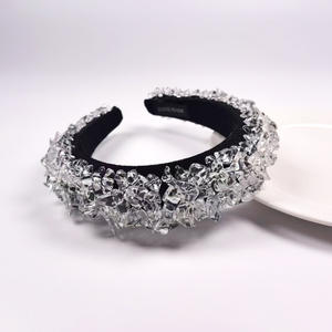 ที่คาดผมประดับก้อนน้ำแข็ง, ที่คาดผมประดับคริสตัลสไตล์หรูหรา, เครื่องประดับผมแบบเรียบง่ายและอเนกประสงค์ระดับไฮเอนด์ - Product Image 2