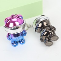 Porte-clés Ours Lumineux Tendance, Breloque de Sac LED Mignonne, Pendentif Personnalisable pour Femmes et Filles, Idées Cadeaux