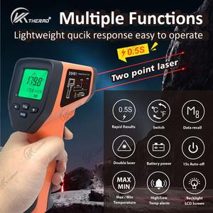 Termometer Digital IR non-kontak untuk industri, termometer rumah tangga bahan plastik - Product Image 4