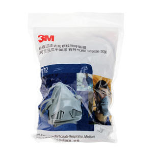 3M 7772CN masker Respirator debu, Filter tunggal silikon setengah wajah sedang - Product Image 3