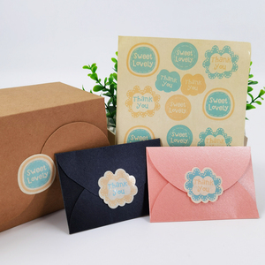 Venta al por mayor caliente Vintage Shopping Product Packaging Aceptar personalizado Gracias por su pedido Etiquetas adhesivas Hojas - Product Image 4