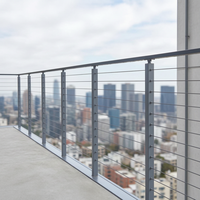 Prix de gros : Balustrade en PVC et acier inoxydable avec trous biseautés à 30 degrés pour extérieur, centre commercial, poteau d'escalier, terrasse et câble