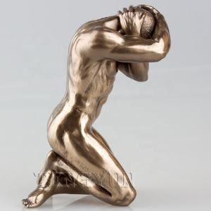 Estátua nude de jardim, figura de homem nude tamanho da vida de bronze fundido para casa - Product Image 2