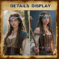 Ensemble de coiffure couronne d'Halloween Cross Border Echo, ceinture de taille, chaîne de taille, collier, accessoires de déguisement pour fête cosplay