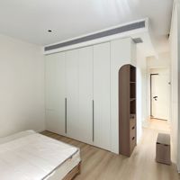 Armoire sur mesure pleine hauteur pour toute la maison ; Meubles de chambre en bois massif ; Meubles en bois modernes minimalistes de style ouvert, faciles à assembler