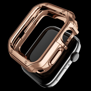 Boîtier + <span class=keywords><strong>bracelet</strong></span> en acier inoxydable pour <span class=keywords><strong>Apple</strong></span> <span class=keywords><strong>Watch</strong></span> Band <span class=keywords><strong>44mm</strong></span> 40mm 38mm 42mm <span class=keywords><strong>Bracelet</strong></span> à maillons papillon en métal IWatch Series 6 SE <span class=keywords><strong>5</strong></span> 4 3 - Product Image 4