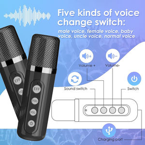 Ys2k השיר bluetetooth אודיו rgb אור אלחוטי כפול מיקרופון אלחוטי קל מיקרופון אלחוטי - Product Image 4