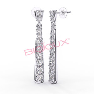 Boucles d'oreilles pendantes tendance Jasmin 35 mm pour femme, hypoallergéniques, en acier inoxydable, zircon, perle, religieuses, géométriques, cristal, strass, pour soirée - Product Image 1