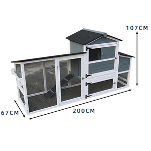 Grand poulailler en bois de luxe pour l'extérieur Motif animal pour la maison Utilisation Villa Imperméable Sunproof Toutes les saisons Salon Convient - Product Image 5