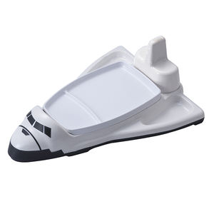 Assiette à dîner pour enfants en mélamine de forme spatiale originale, pour anniversaire d'enfant, assiette en forme de fusée - Product Image 1