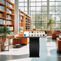 Kiosque interactif LCD ultra-fin 32 pouces, 43 pouces, 50 pouces, 55 pouces, écran tactile, support au sol, affichage numérique pour les centres commerciaux en libre-service